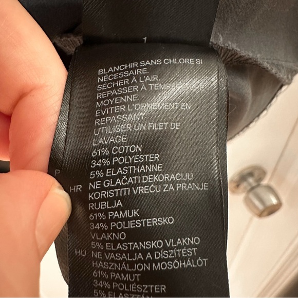 H&M Jewel Collared Sleeveless Bodycon Cocktail Mini Dress Gray sz 6 - Picture 7 of 7